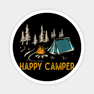 Funny Camping Hiking Lover Present Happy Camper Gifts Women Magnet